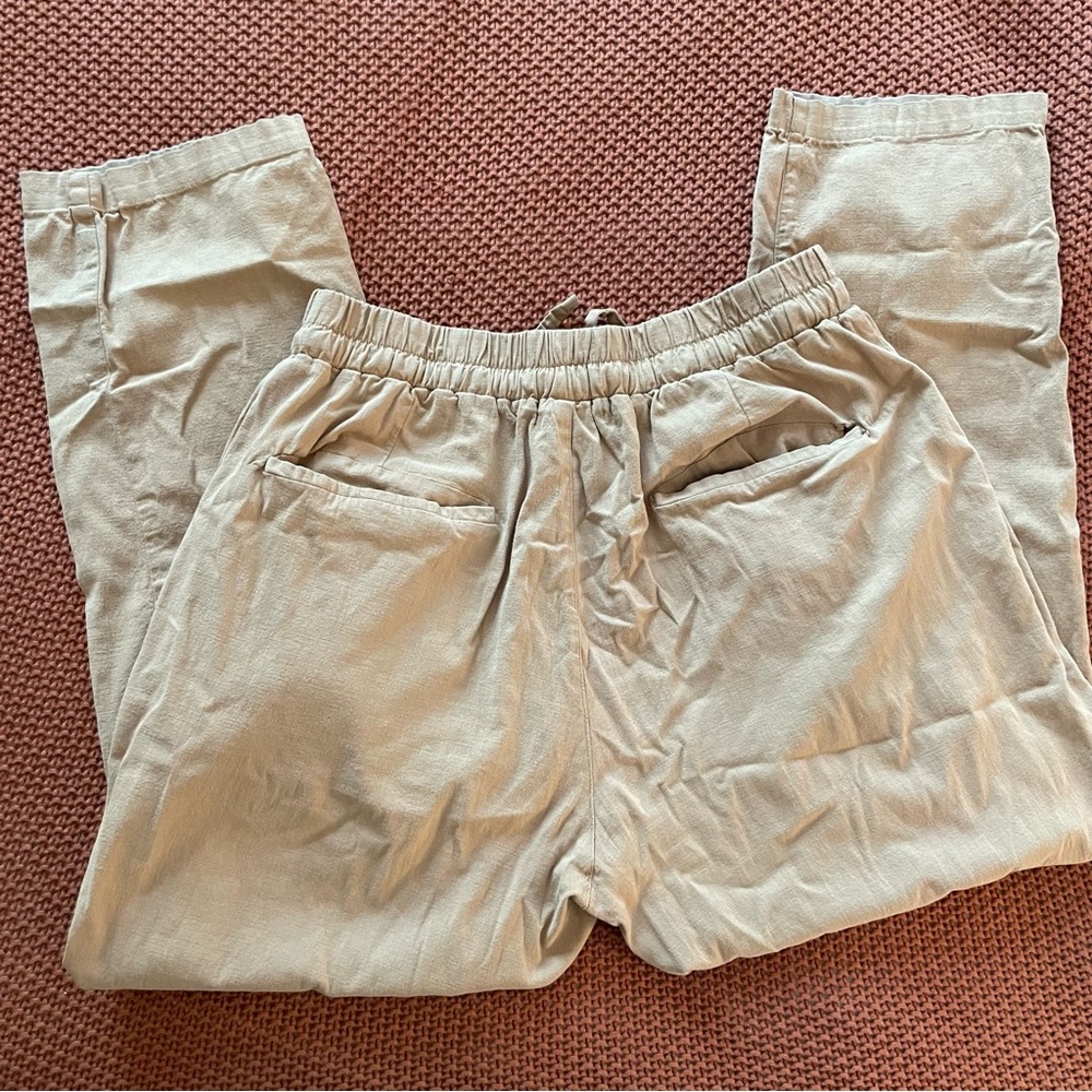 OAK + FORT sz L Cotton Wide Leg Drawstring Pants - Picture 2 of 6